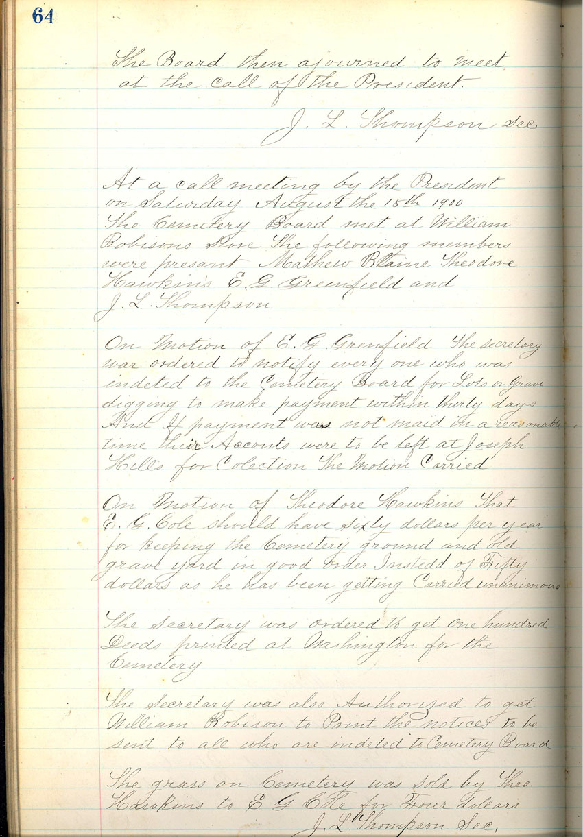 minute book